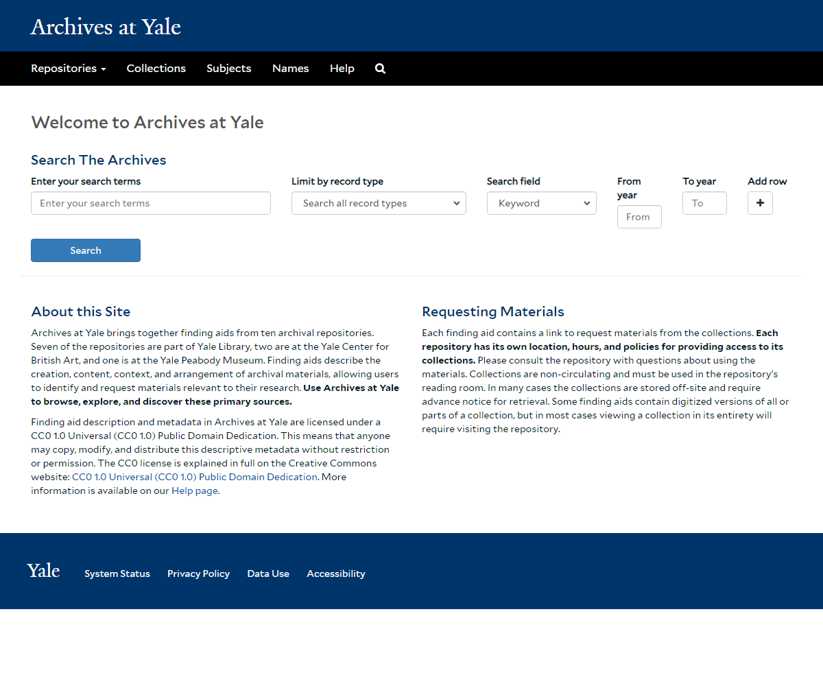 archives.yale.edu
