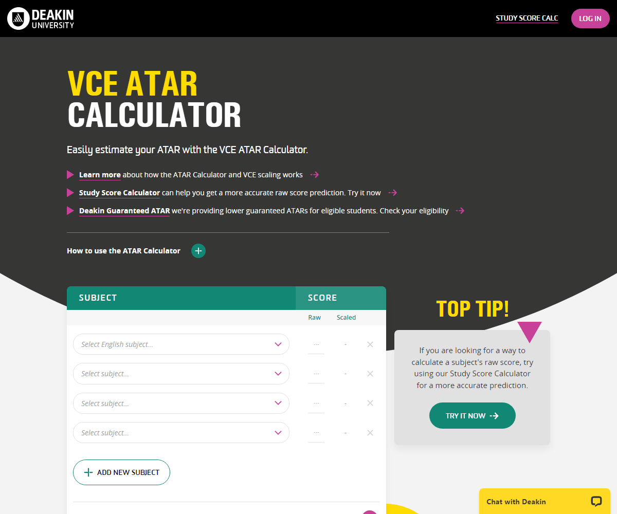 atar-calculator.deakin.edu.au