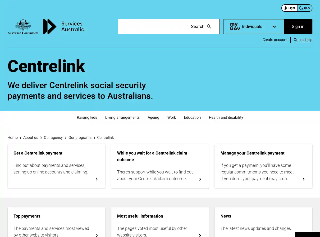 centrelink.gov.au