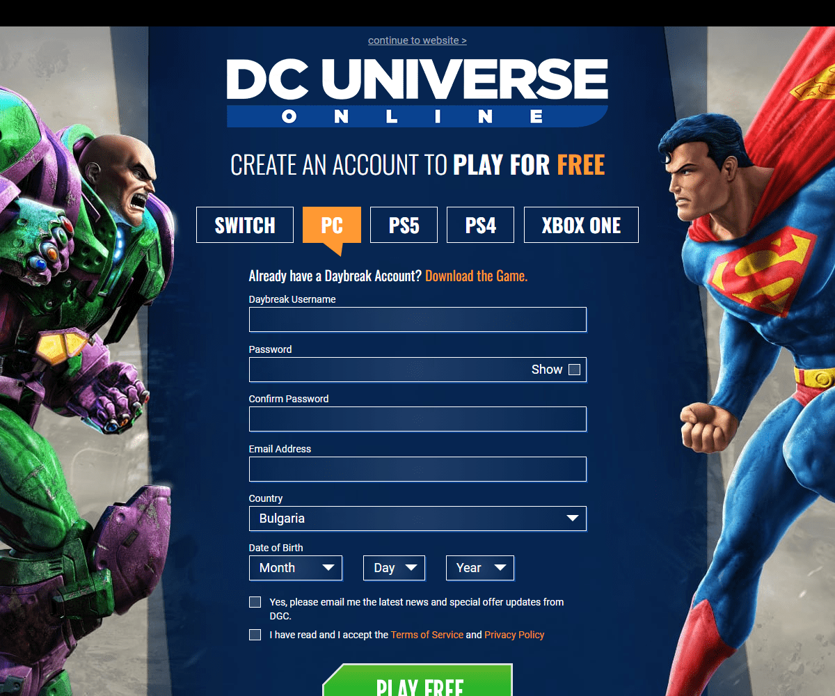 dcuniverseonline.com