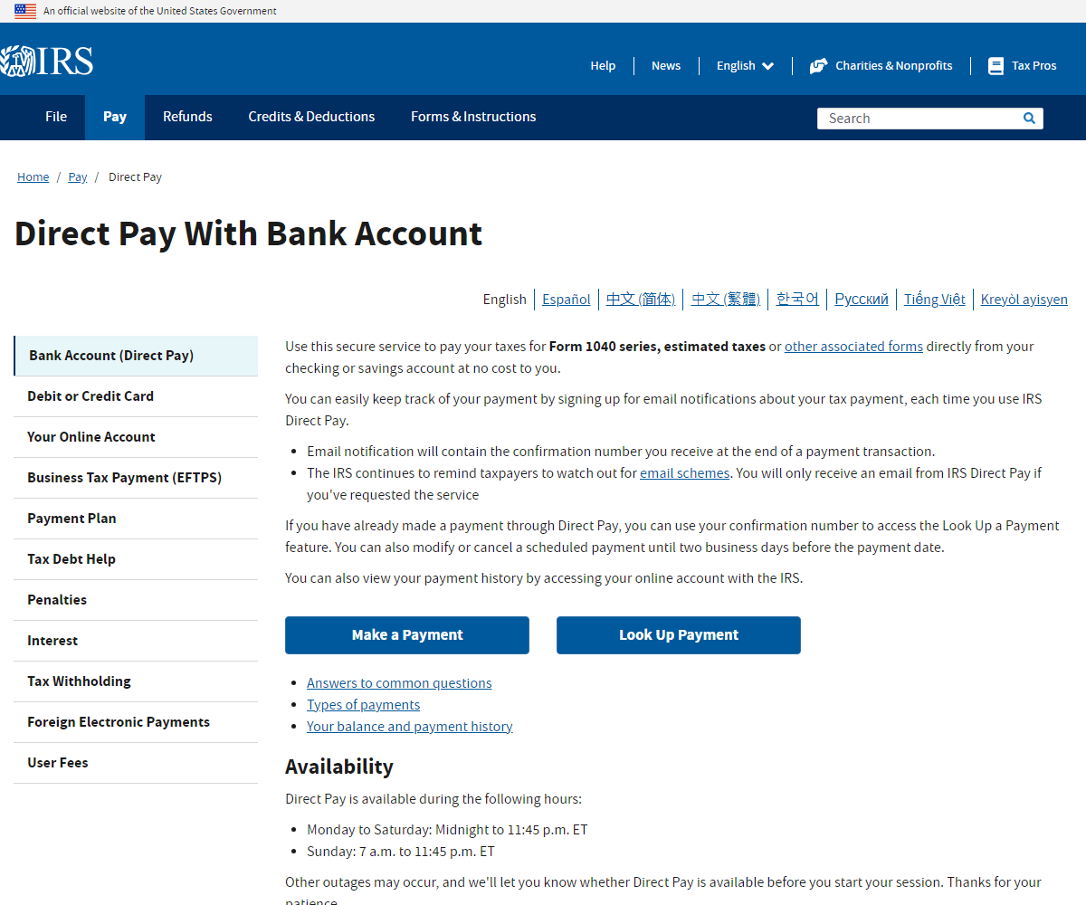 directpay.irs.gov