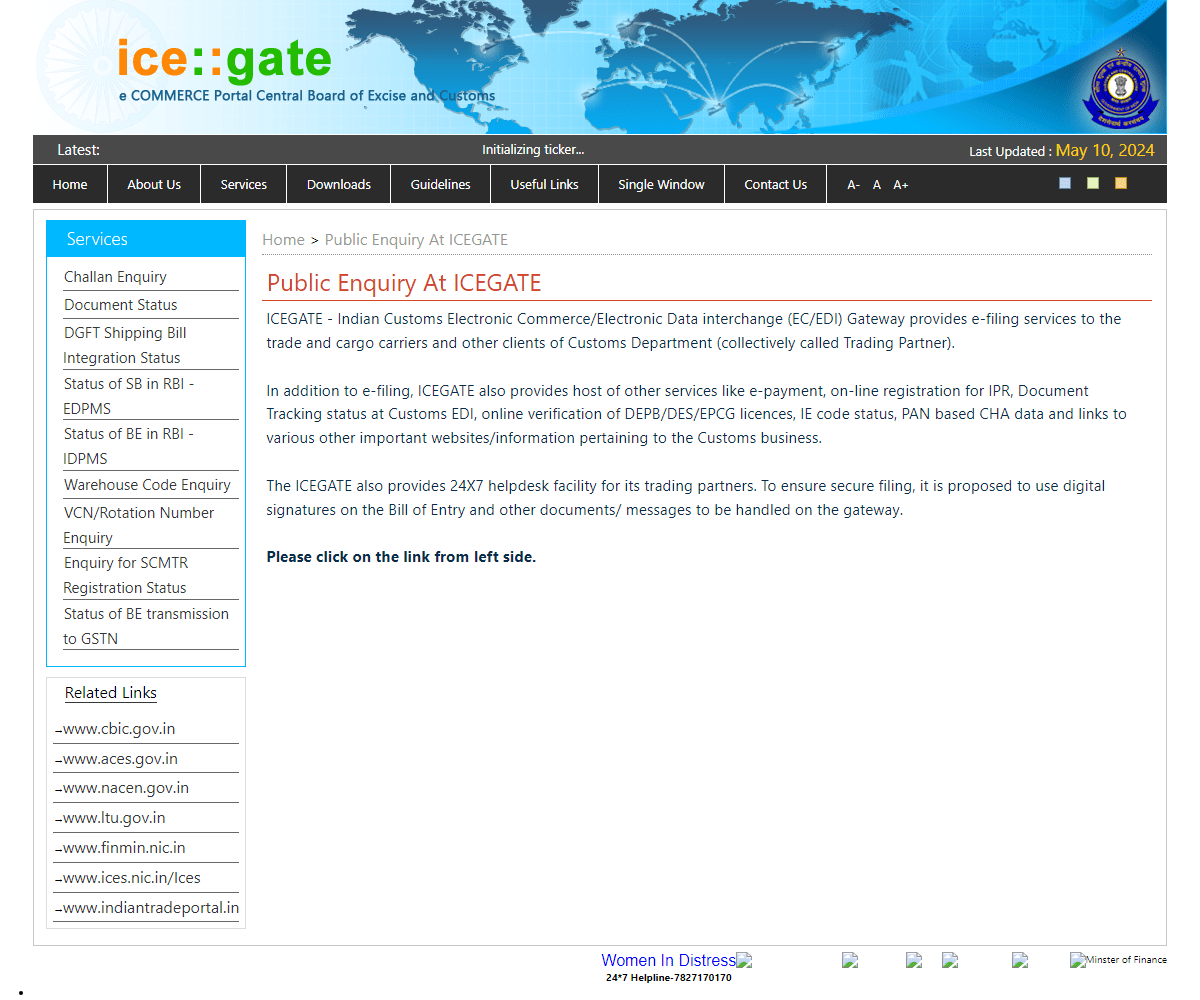 enquiry.icegate.gov.in