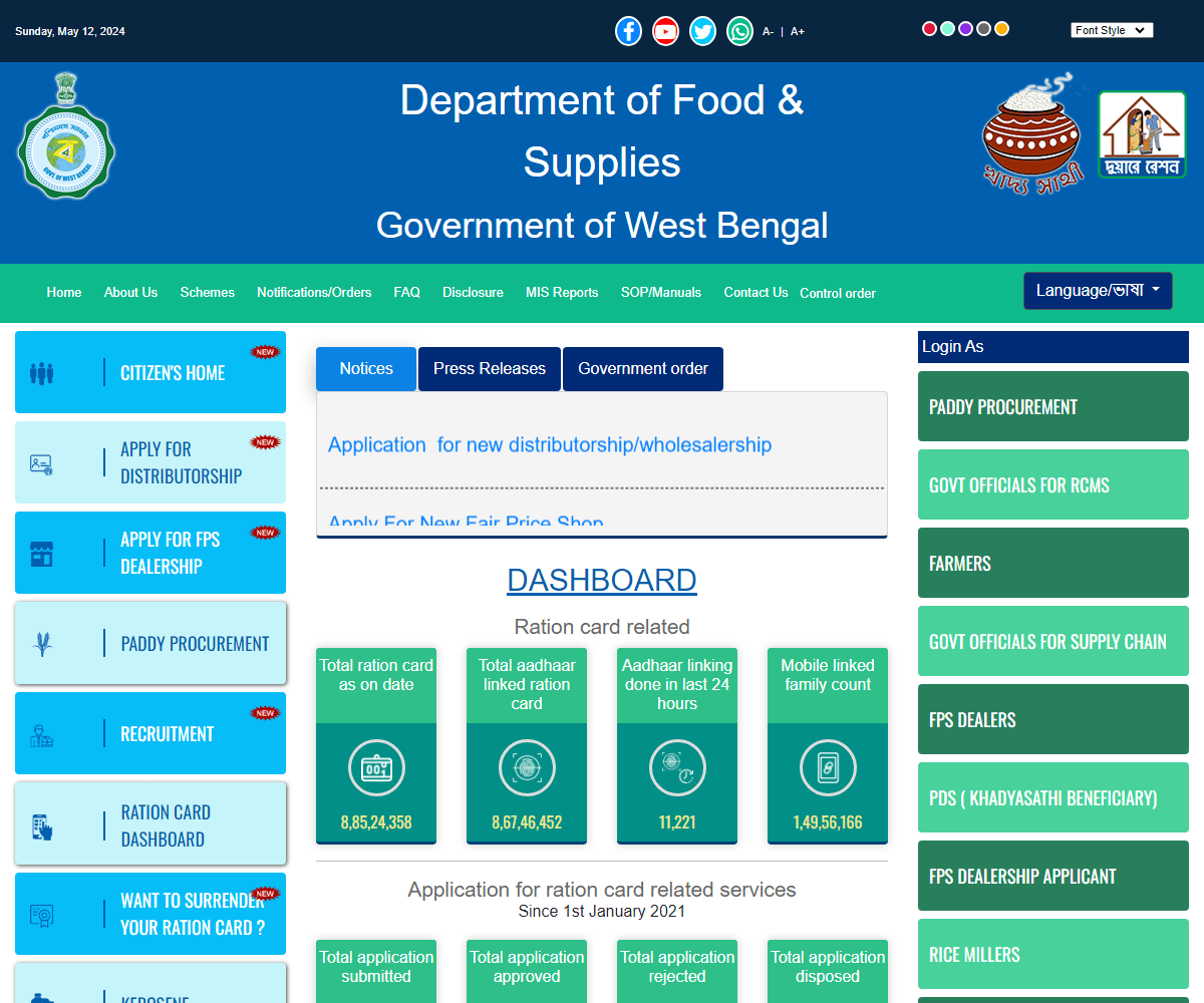 food.wb.gov.in