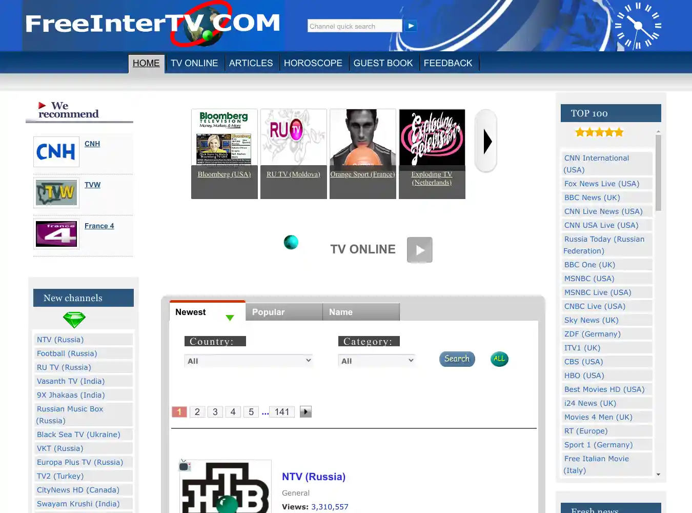 freeintertv.com