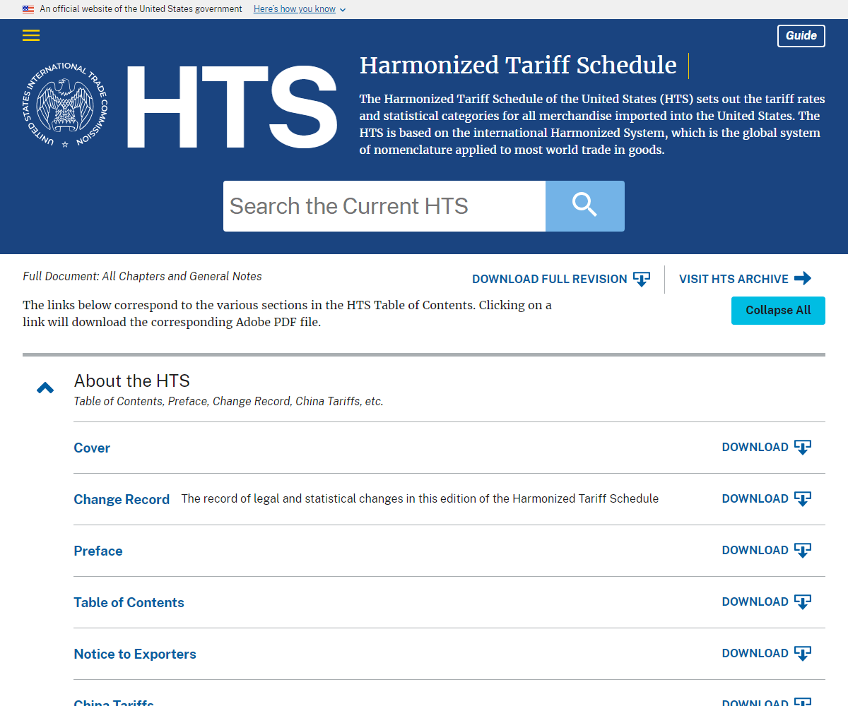 hts.usitc.gov