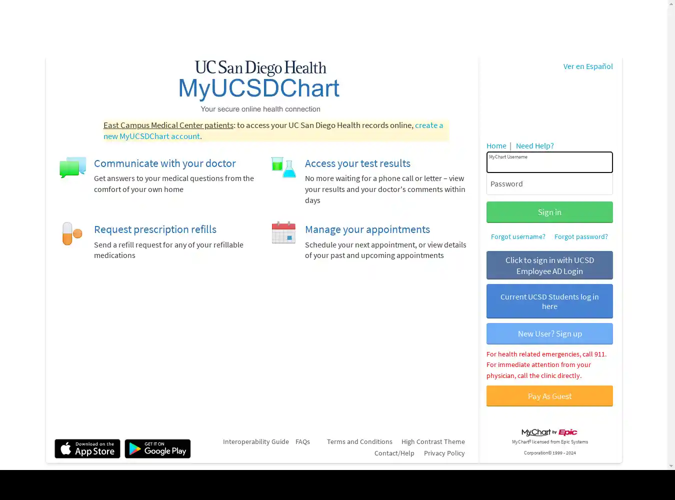 mychart.ucsd.edu