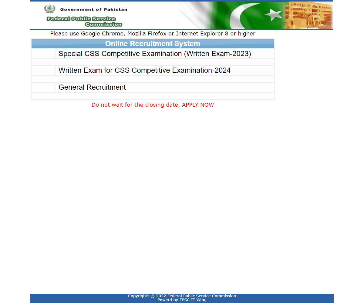 online.fpsc.gov.pk