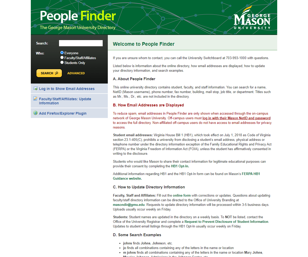 peoplefinder.gmu.edu