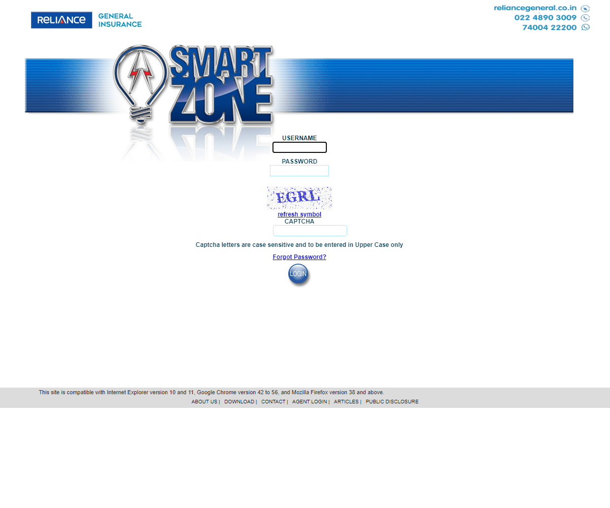 smartzone.reliancegeneral.co.in