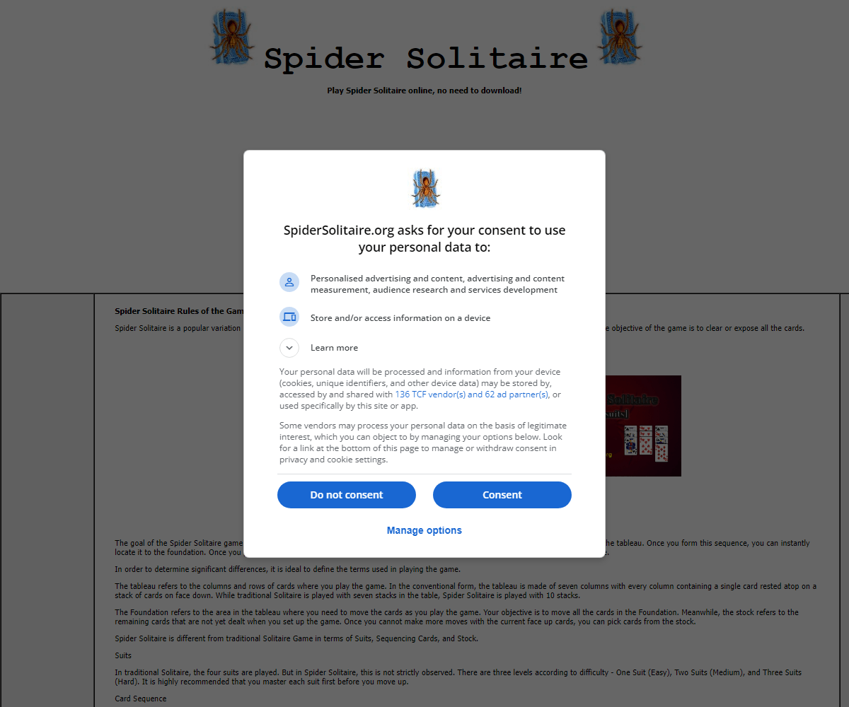 spidersolitaire.org