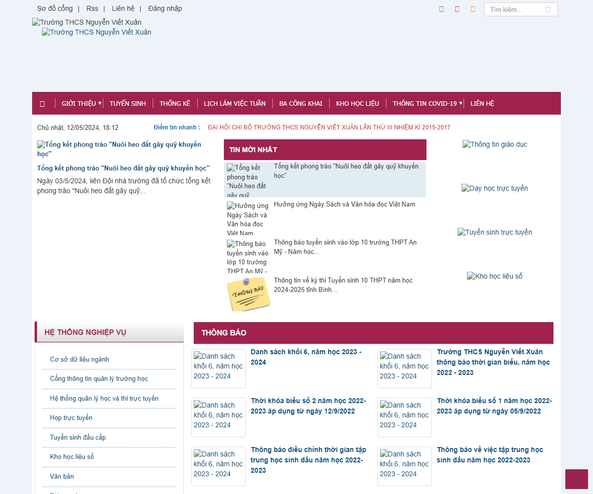 thcsnguyenvietxuan.tptdm.edu.vn